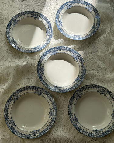 Blue floral pasta plates (9 pcs) - NEROLI