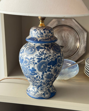 Blue floral table lamp - NEROLI