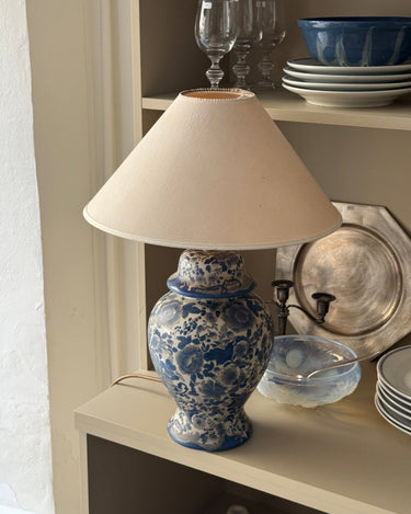 Blue floral table lamp - NEROLI