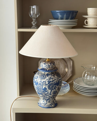Blue floral table lamp - NEROLI