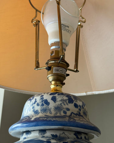 Blue floral table lamp - NEROLI