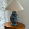 Blue floral table lamp - NEROLI