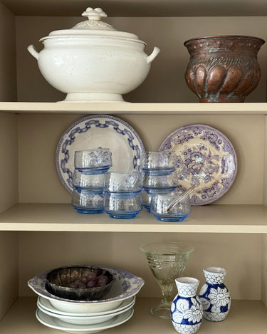 Blue glass bowls (9 pcs) - NEROLI