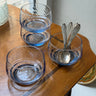 Blue glass bowls (9 pcs) - NEROLI
