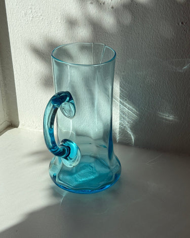 Blue glass pitcher - NEROLI