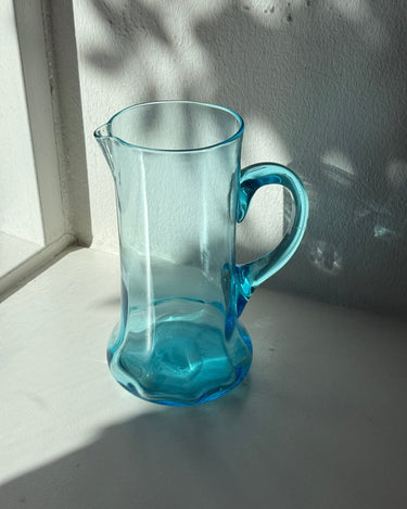Blue glass pitcher - NEROLI