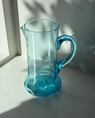 Blue glass pitcher - NEROLI
