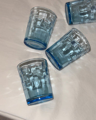 Blue glass tumblers (4 pcs) - NEROLI