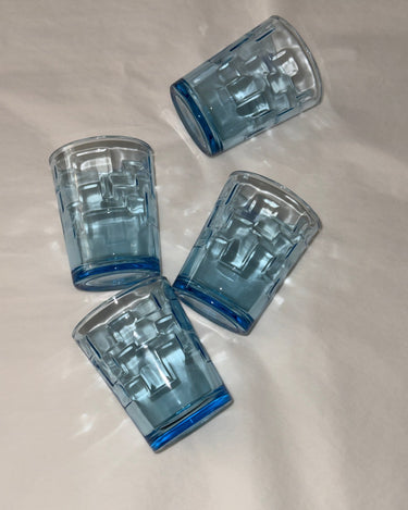 Blue glass tumblers (4 pcs) - NEROLI