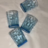 Blue glass tumblers (4 pcs) - NEROLI