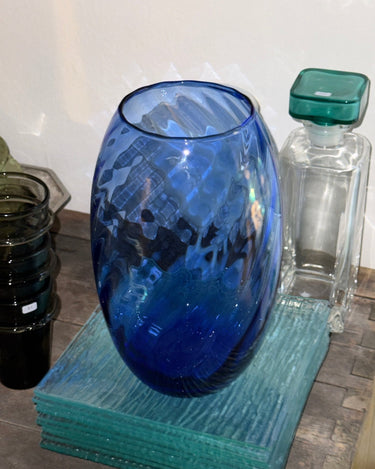 Blue glass vase - NEROLI