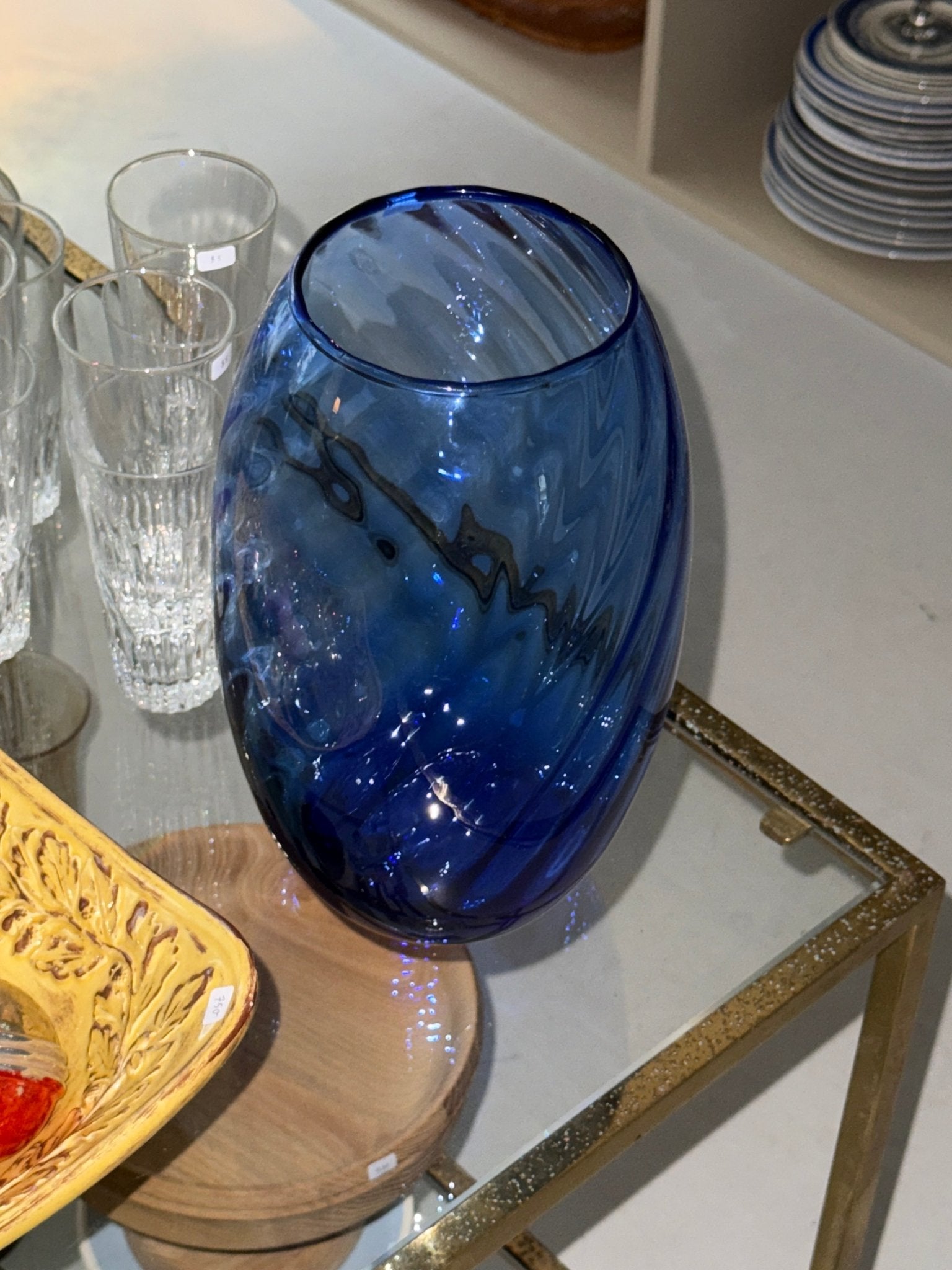 Blue glass vase - NEROLI