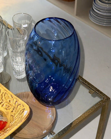 Blue glass vase - NEROLI