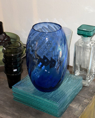 Blue glass vase - NEROLI
