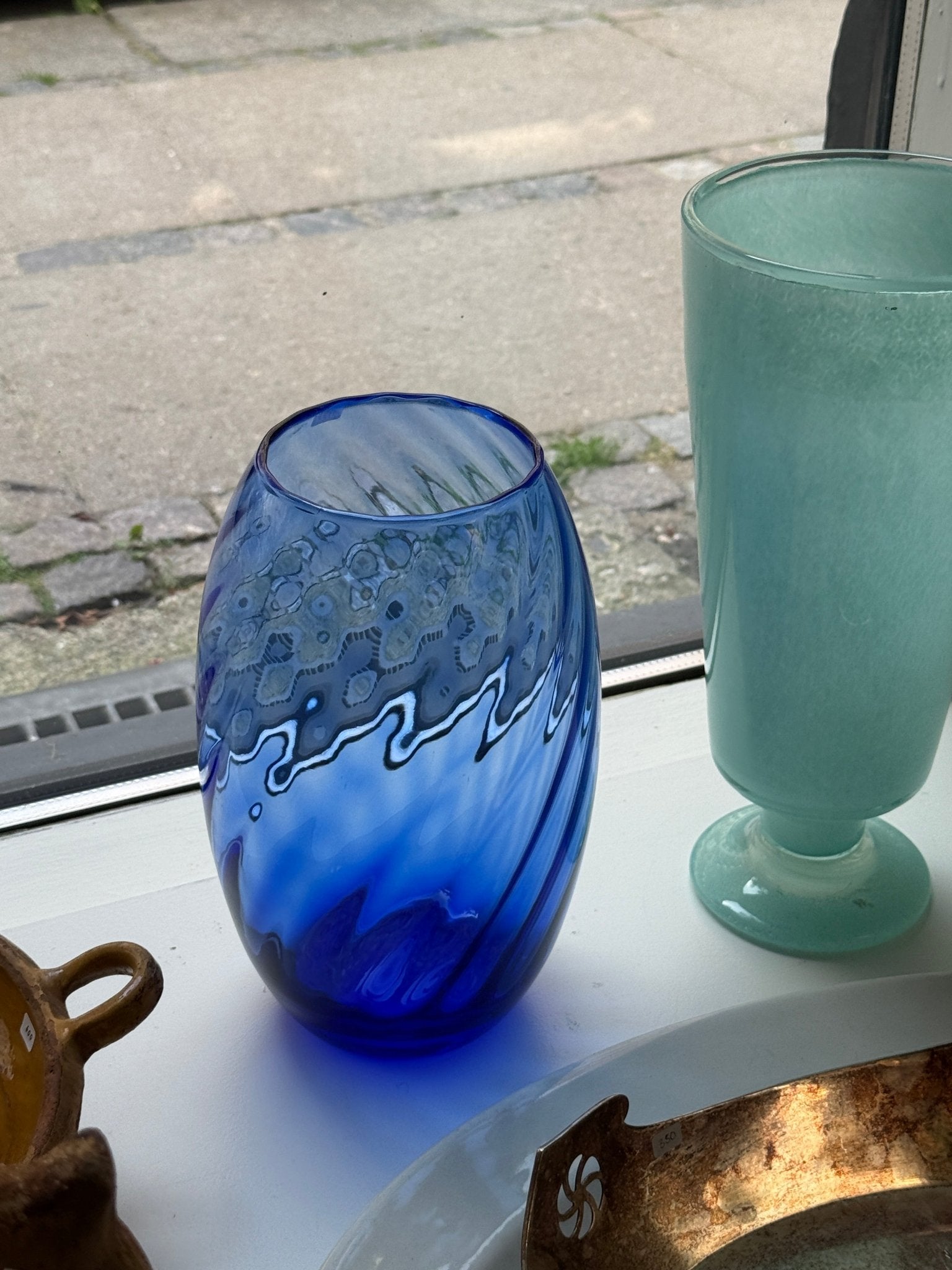 Blue glass vase - NEROLI
