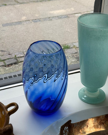 Blue glass vase - NEROLI