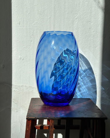 Blue glass vase - NEROLI