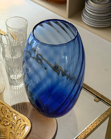Blue glass vase - NEROLI