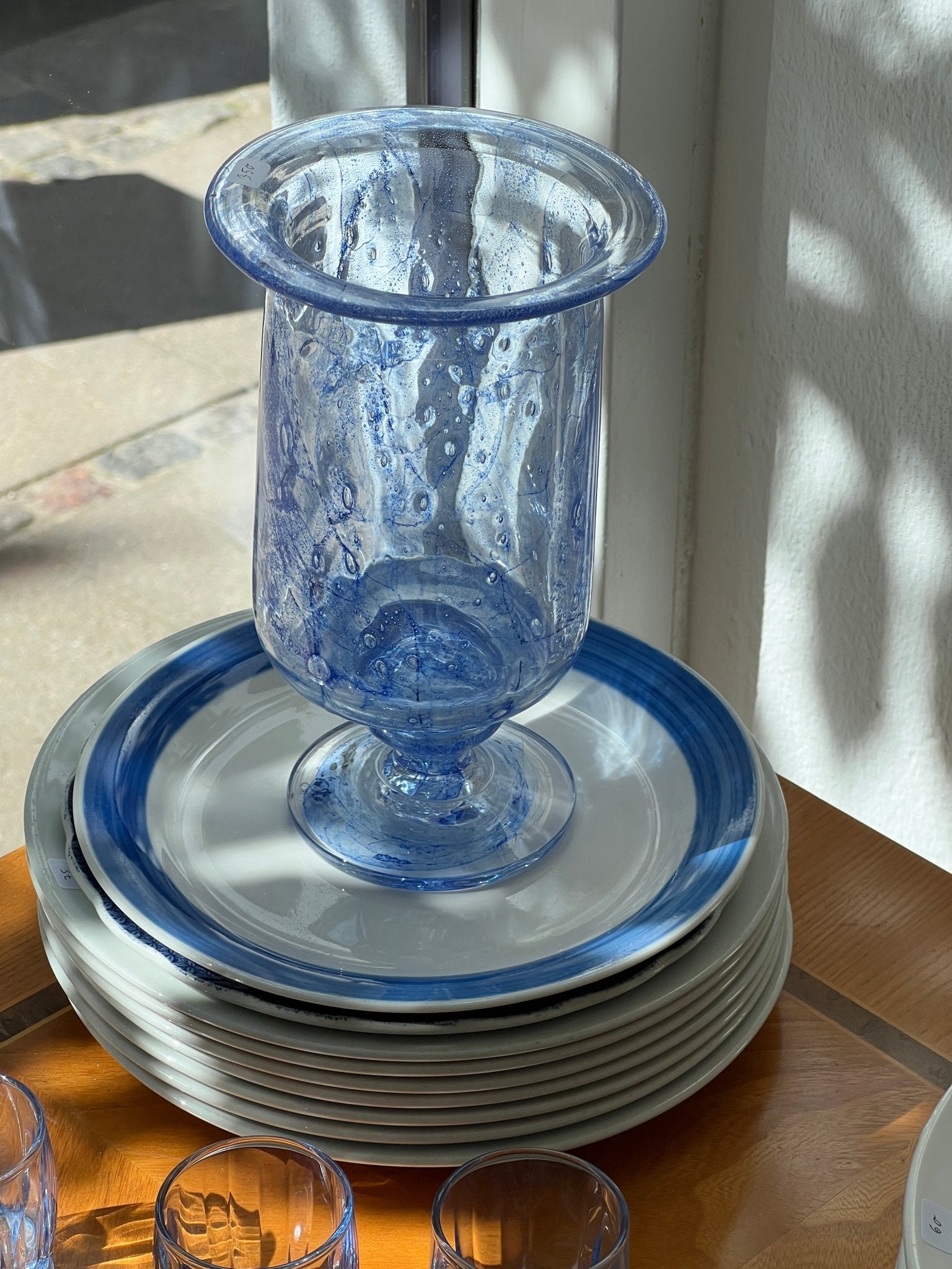 Blue glass vase - NEROLI