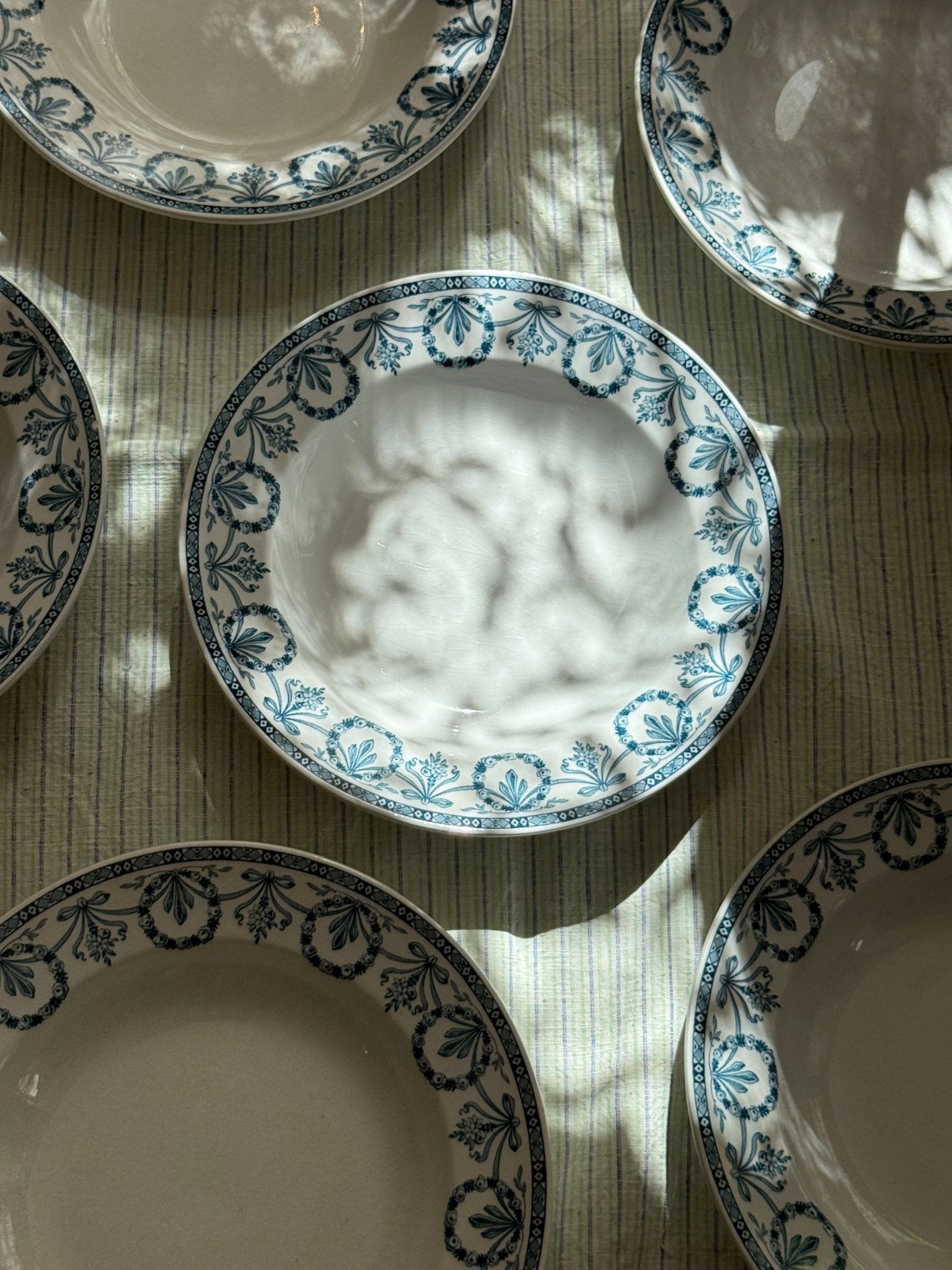 Blue ribbon pasta plates (10 pcs) - NEROLI