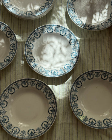 Blue ribbon pasta plates (10 pcs) - NEROLI