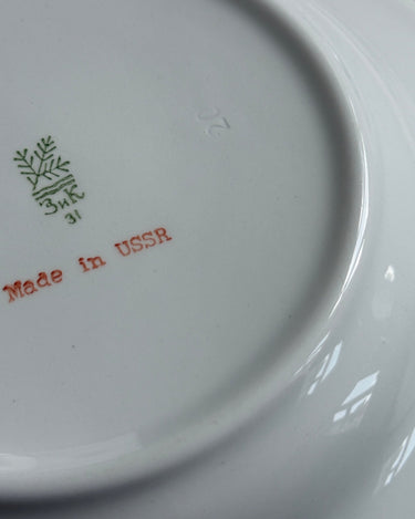 Blue rim dinner plates (5 pcs) - NEROLI