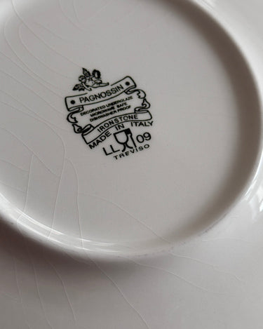 Blue rim lunch plates (4 pcs) - NEROLI