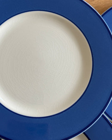 Blue rim lunch plates (4 pcs) - NEROLI