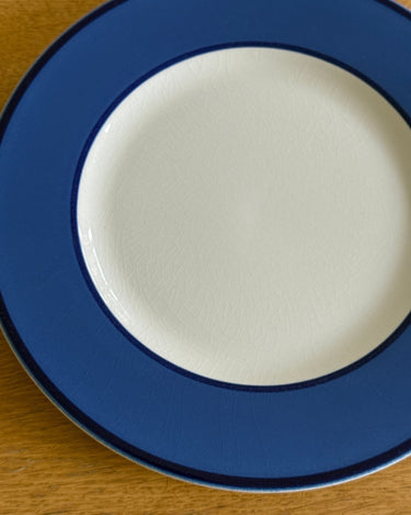 Blue rim lunch plates (4 pcs) - NEROLI