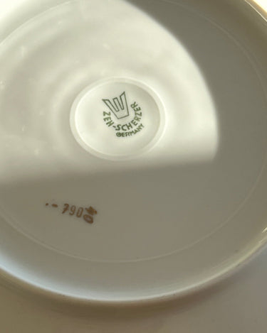Blue rim lunch plates (8 pcs) - NEROLI