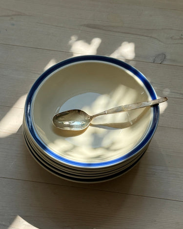 Blue rim pasta plates (6 pcs) - NEROLI