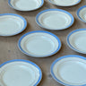 Blue stripe dinner plates (7 pcs) - NEROLI