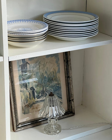 Blue stripe dinner plates (7 pcs) - NEROLI