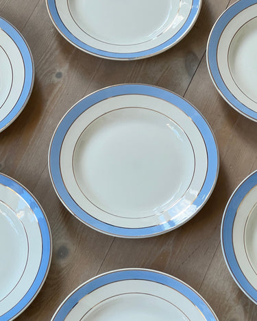 Blue stripe dinner plates (7 pcs) - NEROLI
