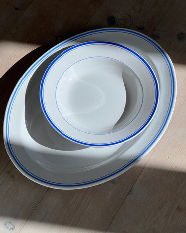 Blue stripe platter - NEROLI