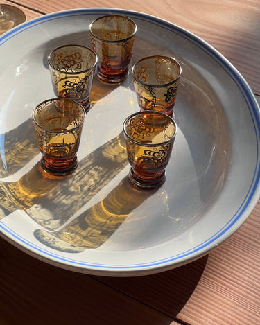 Blue stripe platter - NEROLI