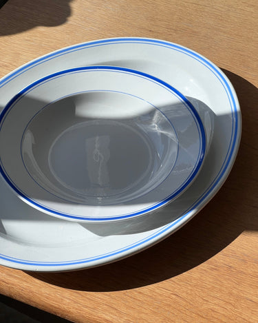 Blue stripe platter - NEROLI
