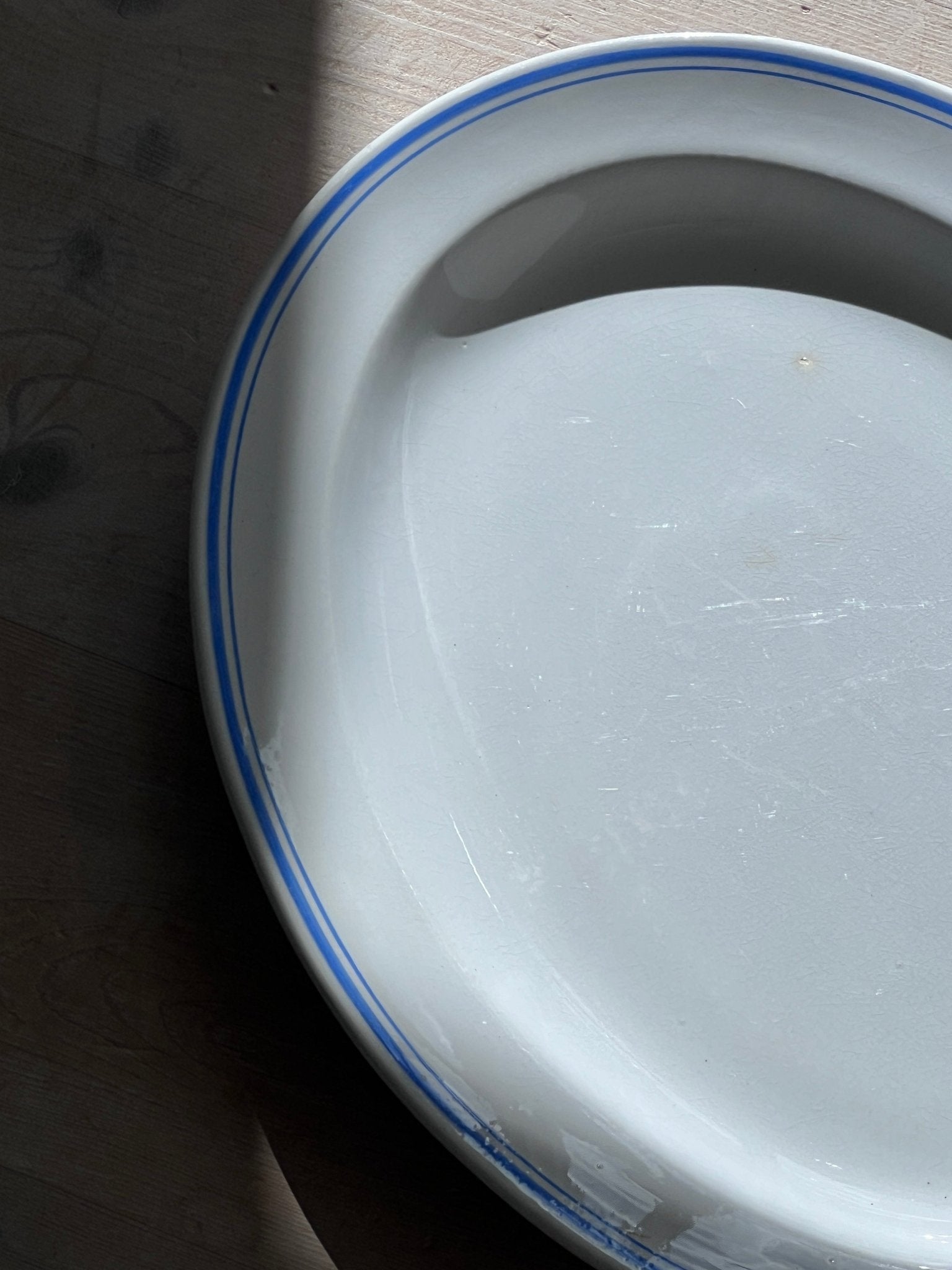 Blue stripe platter - NEROLI
