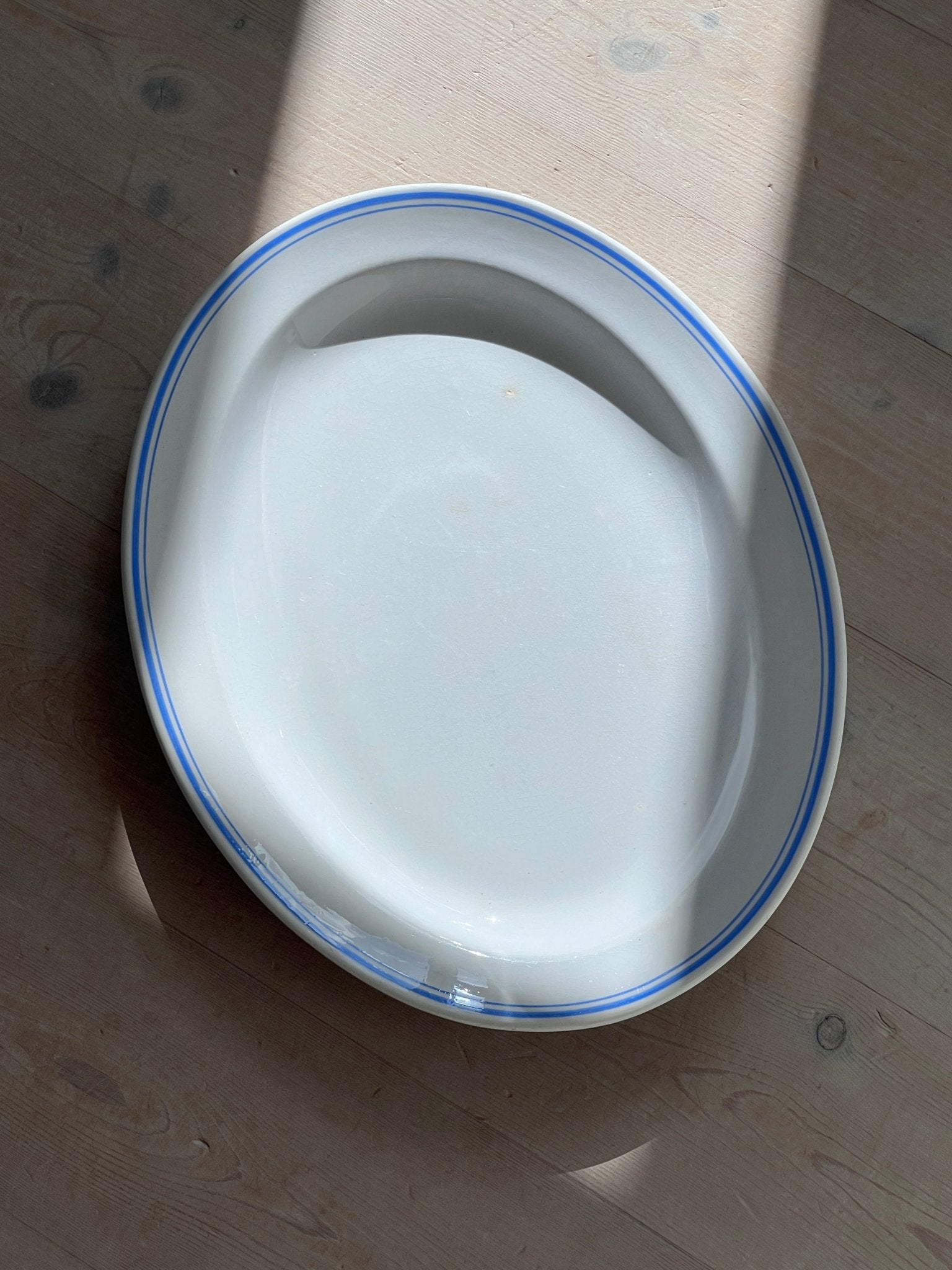 Blue stripe platter - NEROLI