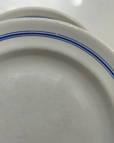 Blue striped dinner plates (6 pcs) - NEROLI