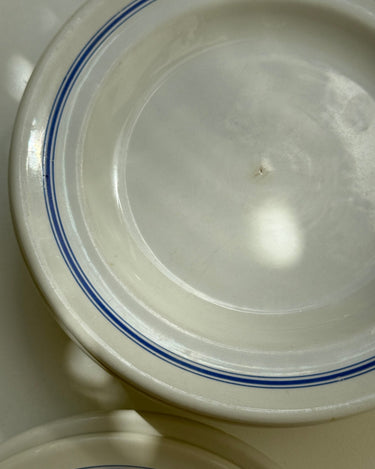Blue striped dinner plates (6 pcs) - NEROLI