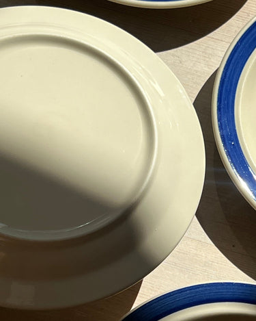 Blue striped lunch plates (10 pcs) - NEROLI