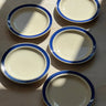 Blue striped lunch plates (10 pcs) - NEROLI