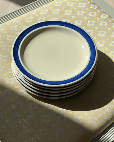Blue striped lunch plates (10 pcs) - NEROLI