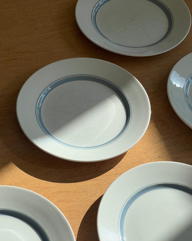 Blue striped lunch plates (7 pcs) - NEROLI