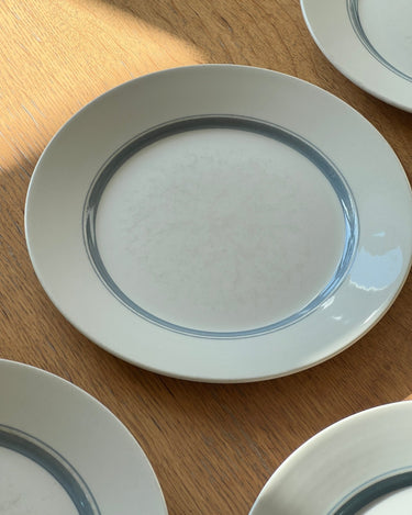 Blue striped lunch plates (7 pcs) - NEROLI