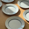 Blue striped lunch plates (7 pcs) - NEROLI