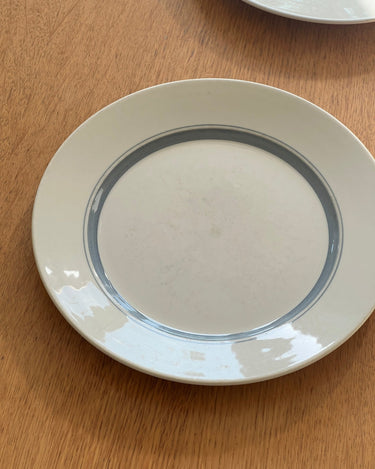 Blue striped lunch plates (7 pcs) - NEROLI