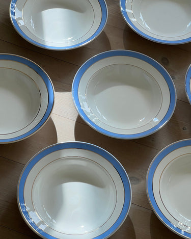 Blue striped pasta plates (10 pcs) - NEROLI