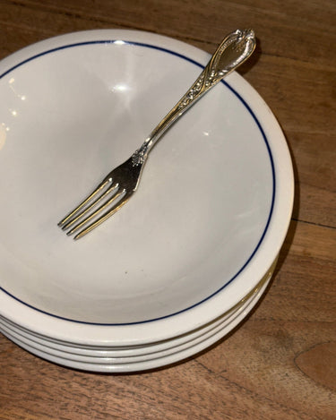 Blue striped pasta plates (5 pcs) - NEROLI